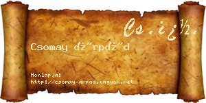 Csomay Árpád névjegykártya